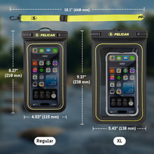 Load image into Gallery viewer, Marine Waterproof Phone Pouch - 4 Pack with Detachable Lanyard, Black/Hi-Vis