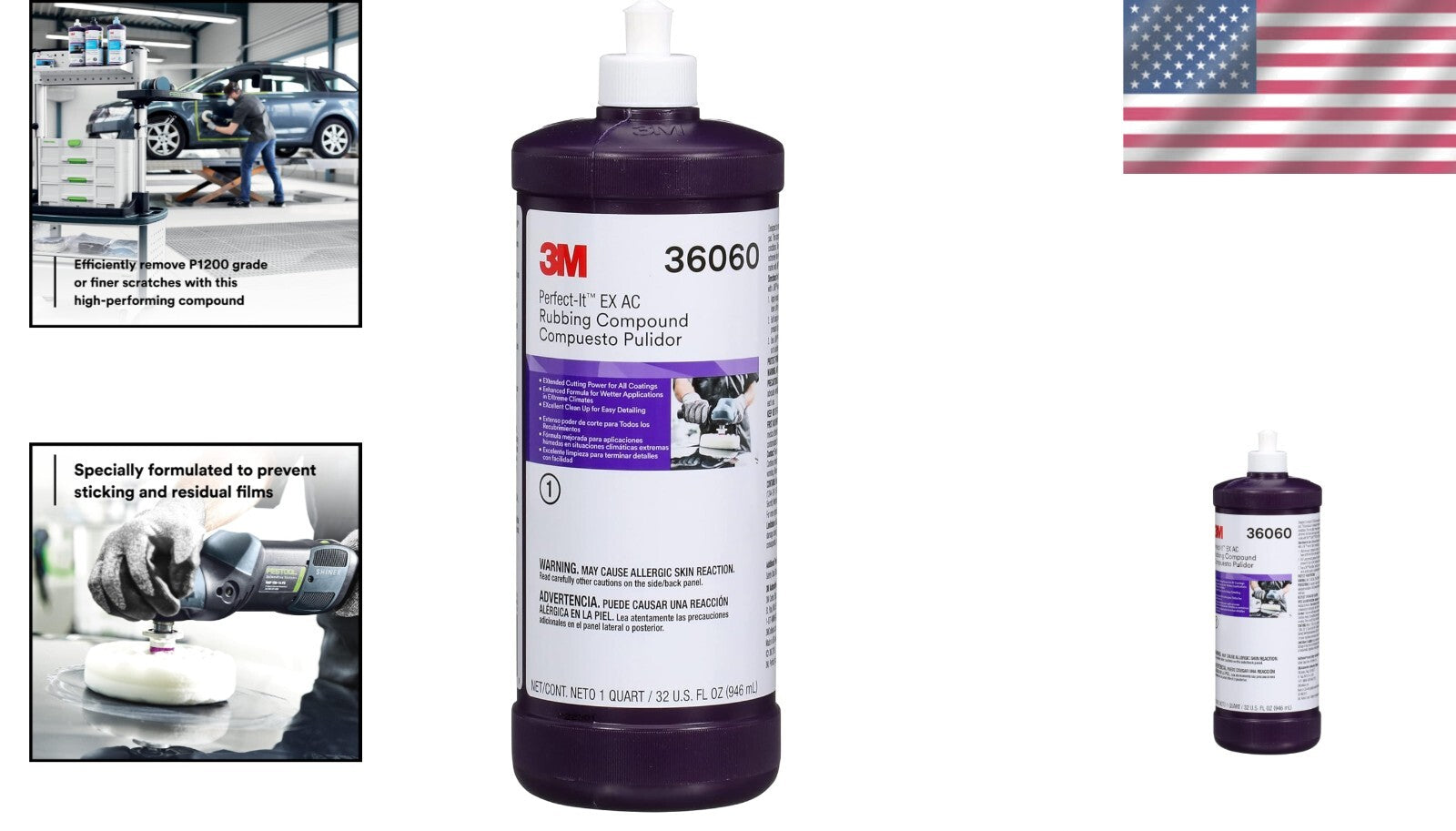 EX AC Rubbing Compound 36060 - Fast Cutting, High Performance for Clearcoats