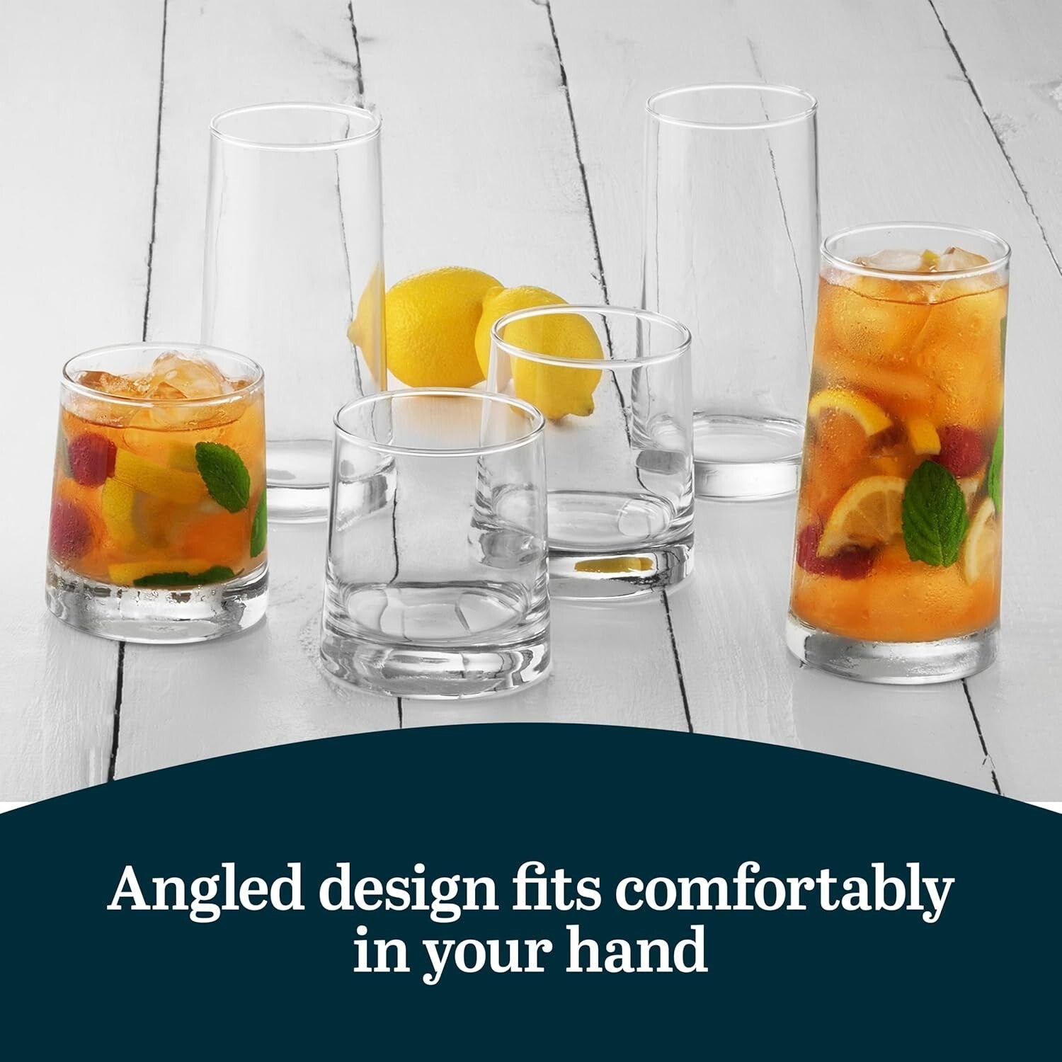 Sophisticated 16-Piece Glassware Set: Tumblers & Rocks Glasses for Entertaining