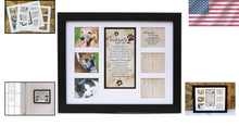 Load image into Gallery viewer, Cherish Memories: Pet Memorial Collage Frame with Pawprints Poem - 14”L x 11”W