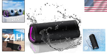 Load image into Gallery viewer, Compact Waterproof Bluetooth Speaker with 24W Sound: Perfect for Travel &amp; Home