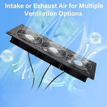 Load image into Gallery viewer, 3500 RPM Solar Powered 3-Fan Kit with 25W Panel for Outdoor Air Circulation