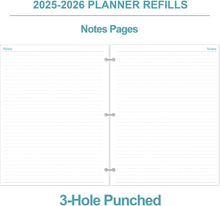 Load image into Gallery viewer, Daily Planner Refill 2025-2026 - Luxurious 8.5" x 11" Format for Daily Mastery