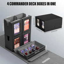 Load image into Gallery viewer, Lightweight MTG Deck Box - 5 in 1 Premium Storage for Trading Cards &amp; More