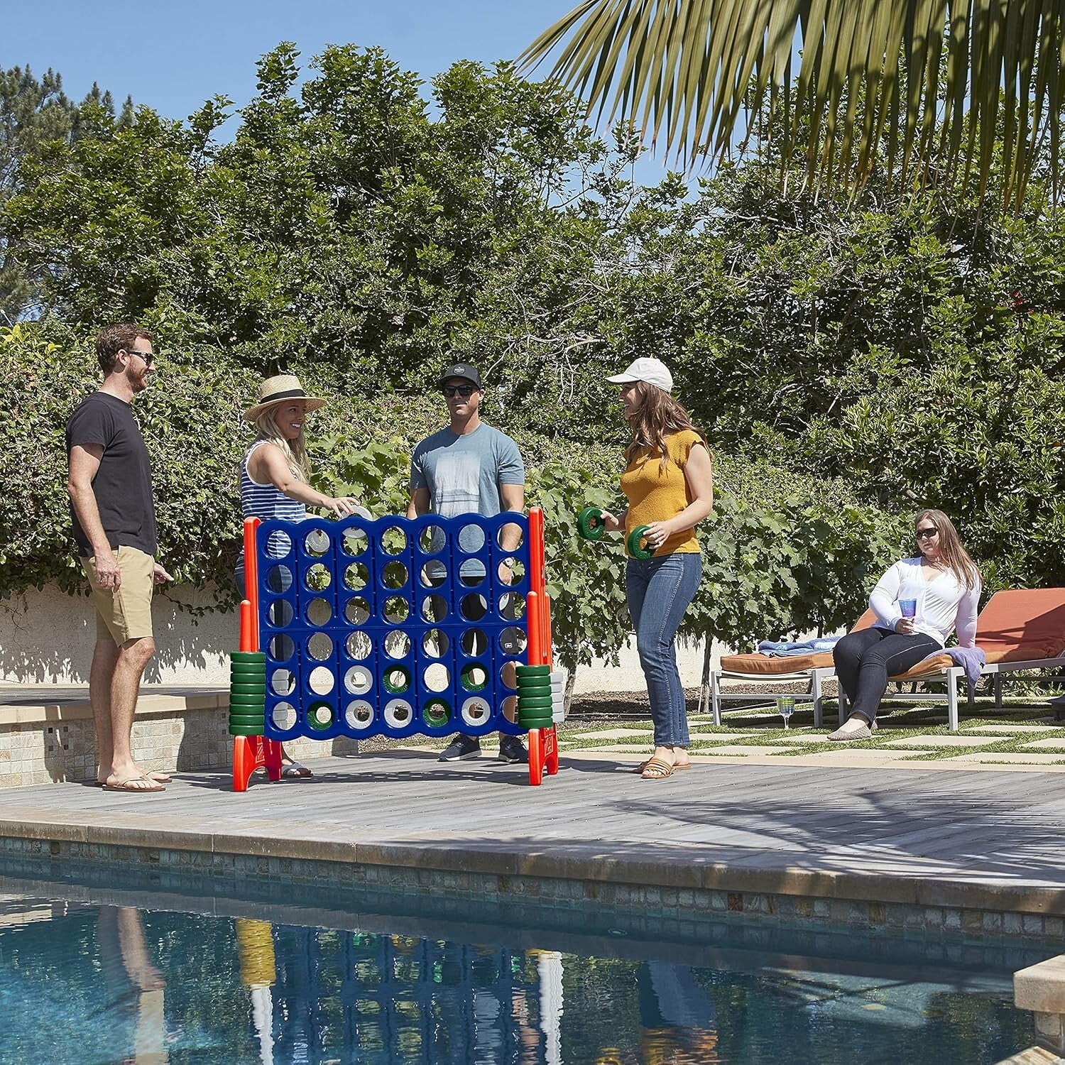 Extra-Large 4-to-Score Game - Durable Blue/Orange Outdoor/Indoor Fun