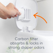 Load image into Gallery viewer, Stylish White Diaper Disposal System with 8 Refills - Perfect Baby Shower Gift