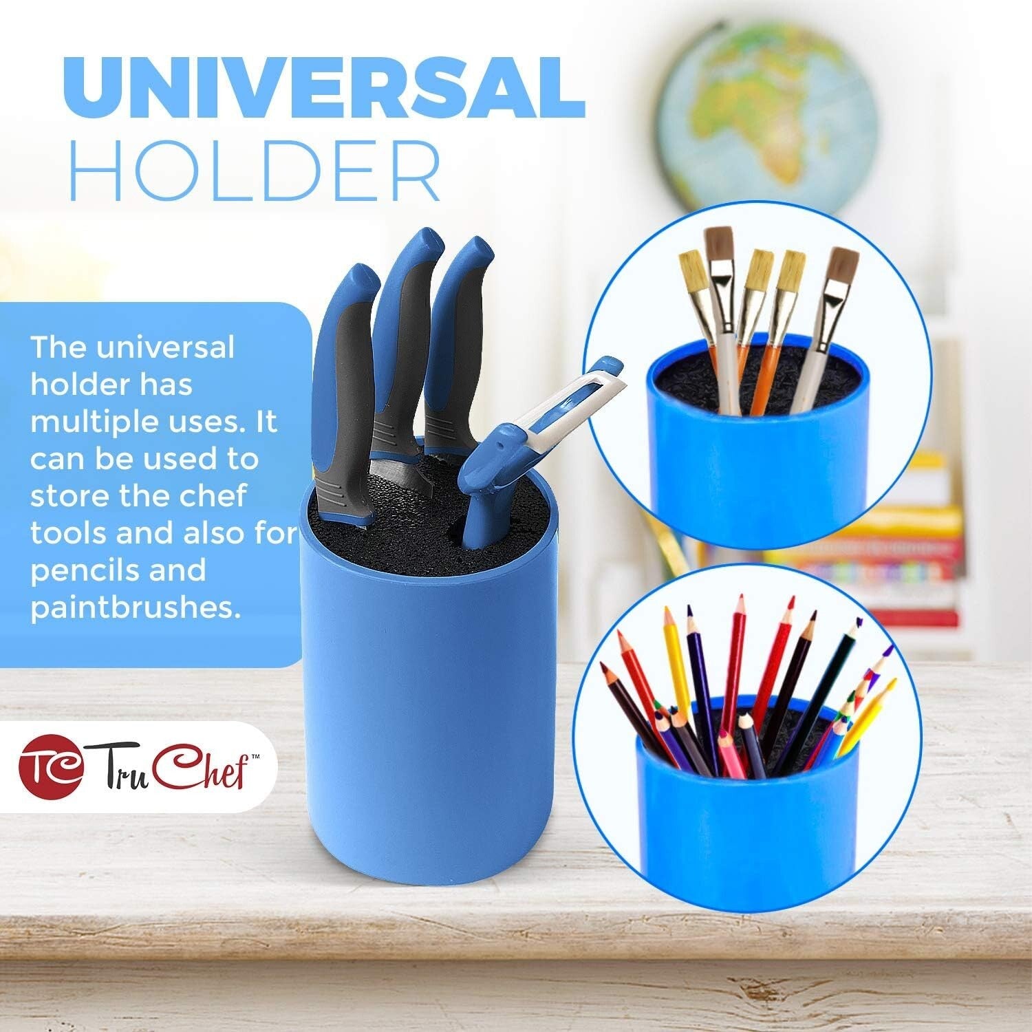 5-Piece Kids Cooking Set: Safe Blue Knives, Peeler & Holder for Young Chefs