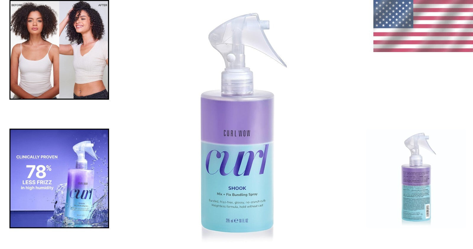 Coconut-Vanilla Curl Defining Spray - Crunch-Free & Frizz Reduction Formula