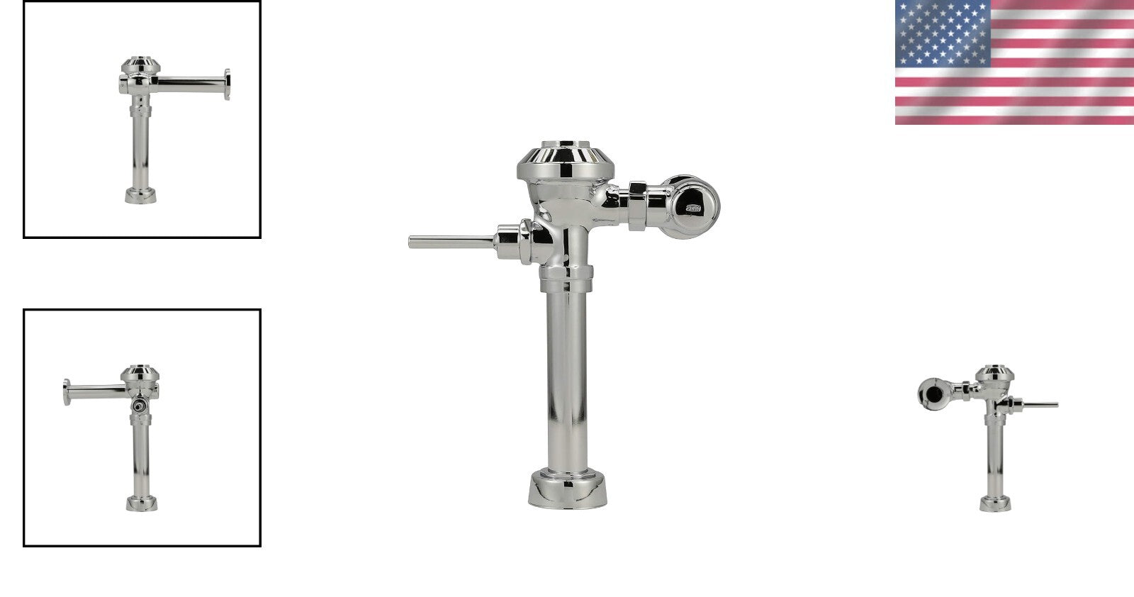 Aquaflush Z6000 Manual Flush Valve - Polished Chrome with 1.6 GPF Efficiency