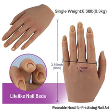 Load image into Gallery viewer, Flexible Nail Art Practice Hand - High-Quality Silicone with Bendable Fingers