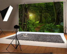 Load image into Gallery viewer, Vibrant 10x8ft Fairytale Jungle Backdrop – Ideal for Parties &amp; Photography