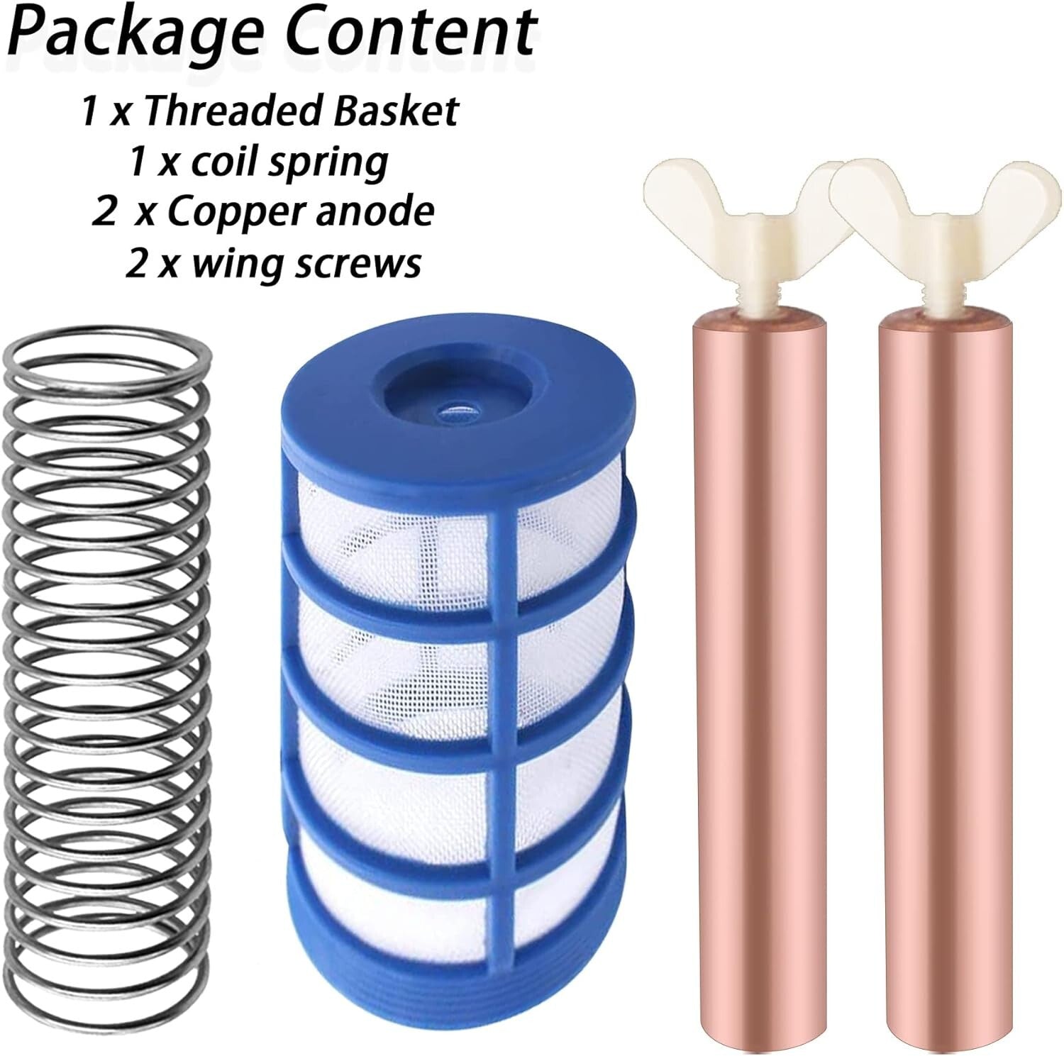 Durable 6 Pack Copper Anode Kit - 4.13inch Solar Pool Replacement Essentials