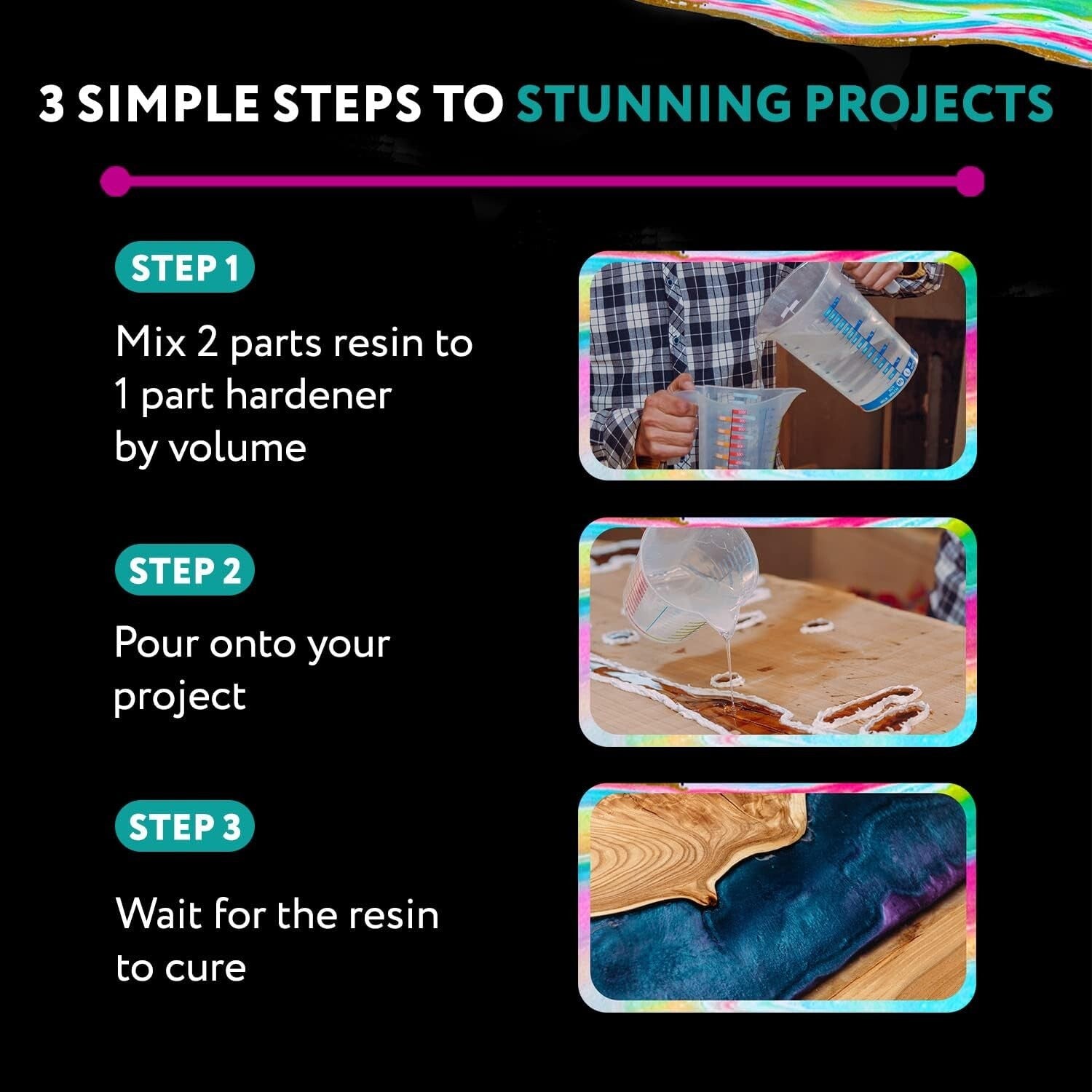 Comprehensive 3 Gallon Epoxy Resin Kit with Mica Powder for Crafting Magic