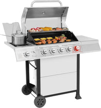 Load image into Gallery viewer, Premium 5-Burner Gas Grill with Built-In Thermometer &amp; Removable Grease Tray