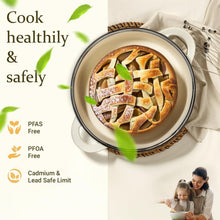 Load image into Gallery viewer, Exceptional Heat Retention 5.5QT Cast Iron Pot with Lid &amp; Potholders Included