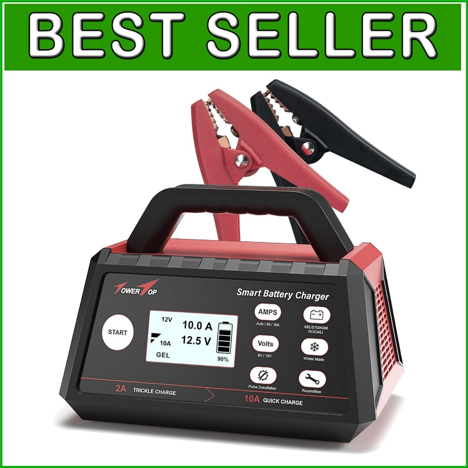 All-in-One Automatic Battery Charger with Repair Mode and Winter Functionality