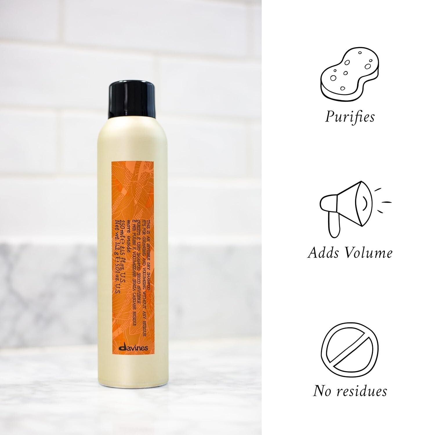 Compact Vanilla and Grapefruit Dry Shampoo - Instant Clean Hair in Minutes