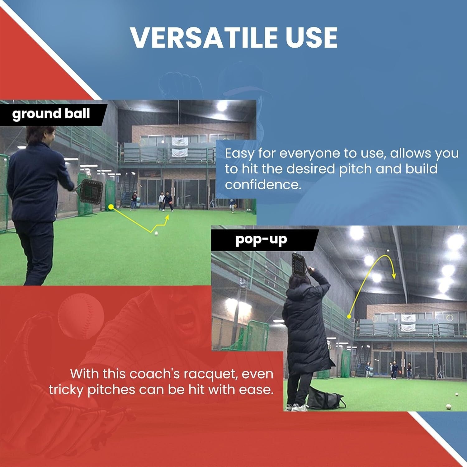 Premium Baseball Fungo Racket - Essential Training Aid for Coaches & Parents