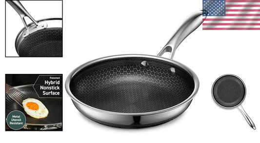 Space-Saving 8-Inch Nonstick Frying Pan - Scratch-Resistant & Easy to Store