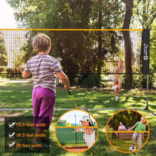 Load image into Gallery viewer, Adjustable Portable Tennis Net Set - Stainless Steel Poles for Multiple Sports