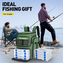 Load image into Gallery viewer, 42L Large Capacity Fishing Tackle Backpack with Ergonomic Design and Rod Holders