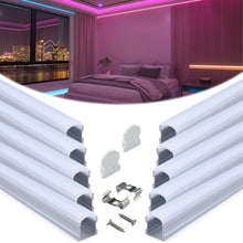 Load image into Gallery viewer, Premium U-Shaped LED Diffuser Channel - 10-Pack 3.3FT for Flawless Ambiance