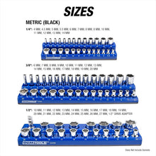 Load image into Gallery viewer, Magnetic Socket Organizer Set - Non-Marring Trays for 1/4" and 1/2" Sockets