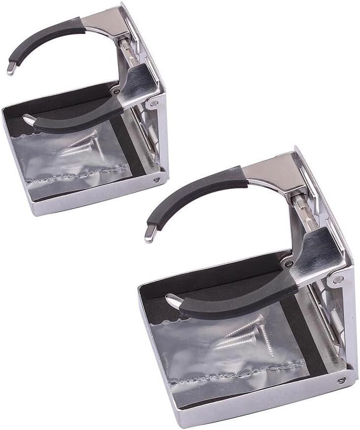 Space-Saving Folding Cup Holders in Stainless Steel – Perfect for RV and Home