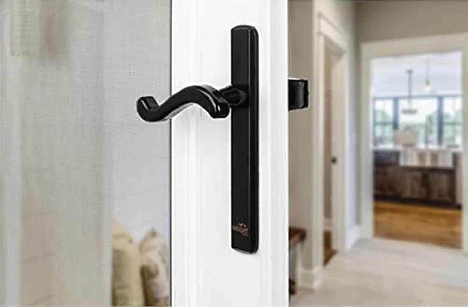 Classic Black Lever Mount Latch for Screen & Storm Doors – Easy to Install