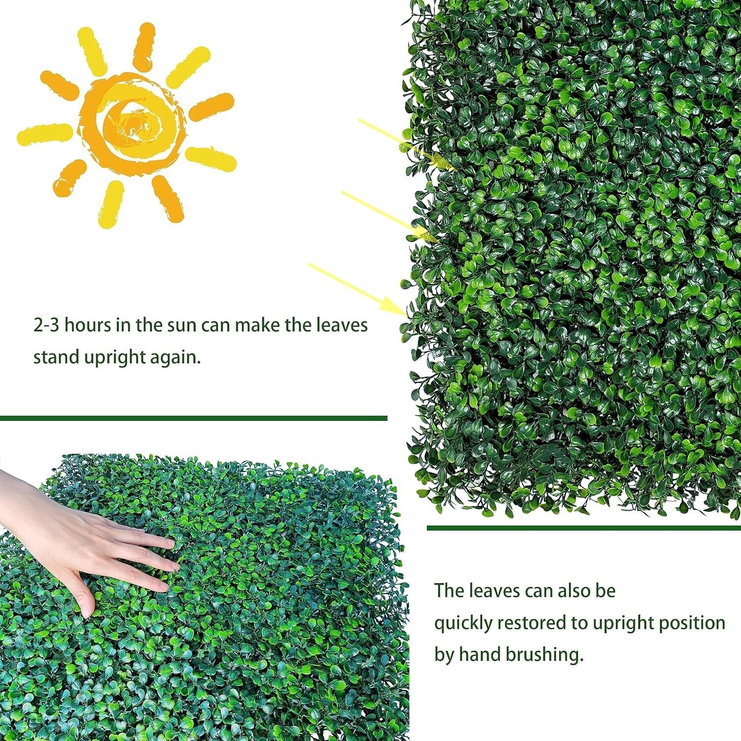 Artificial Boxwood Hedge Roll 48x120 for Beautiful Indoor/Outdoor Privacy