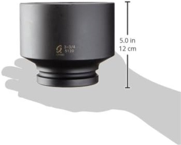Industrial-Strength 3-3/4-Inch 1-Inch Drive Impact Socket in Protective Case