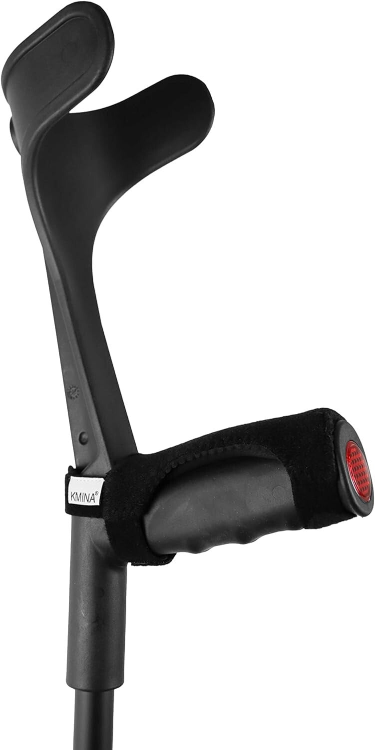 Pack of 2 Durable Aluminum Forearm Crutches - Adjustable Height & Non-Slip Tips