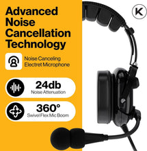 Load image into Gallery viewer, KORE Aviation Headset: Noise-Canceling, Dual Compatibility, Comfort, and Clarity