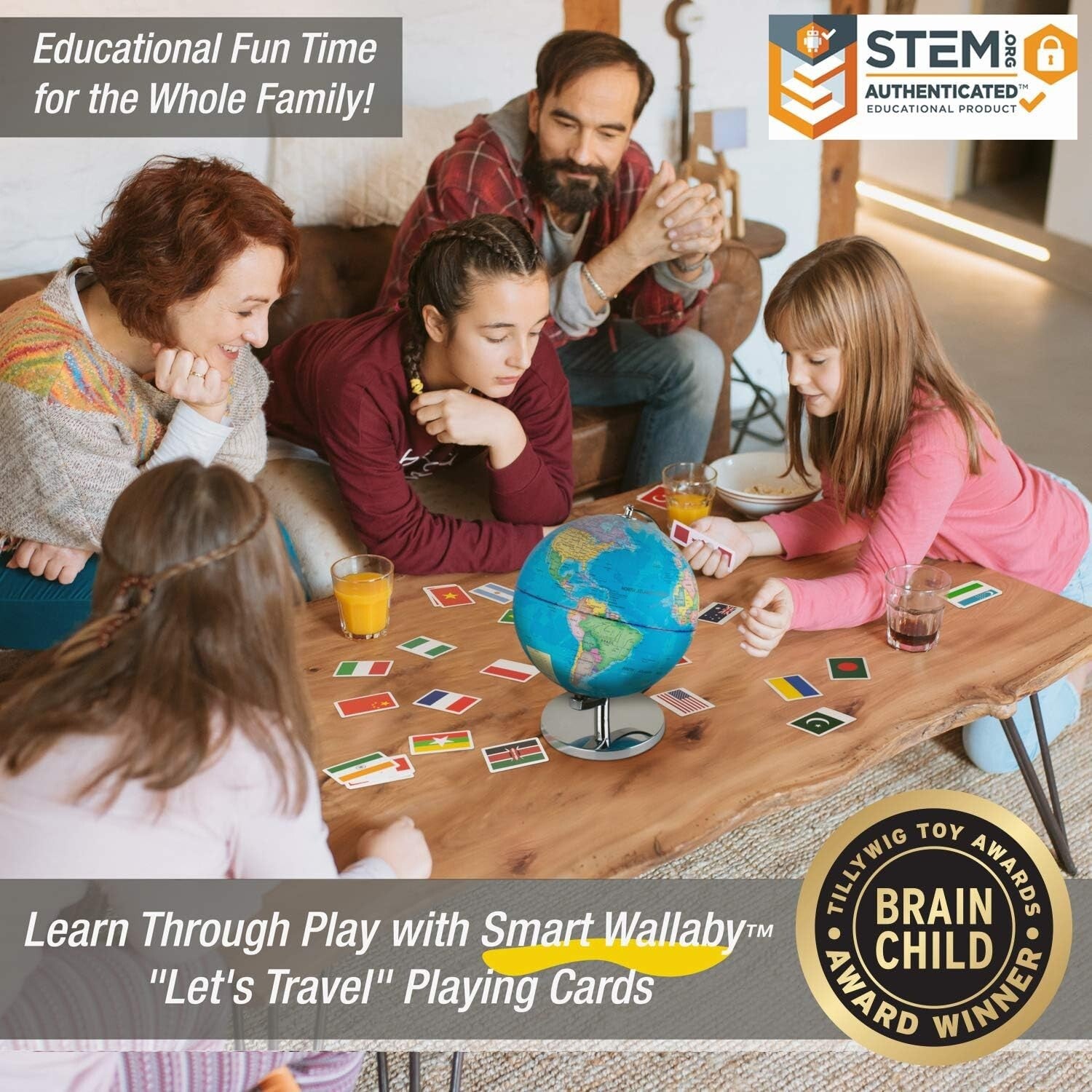 9-Inch Illuminated Kids Globe with Interactive Games & Night Light Feature