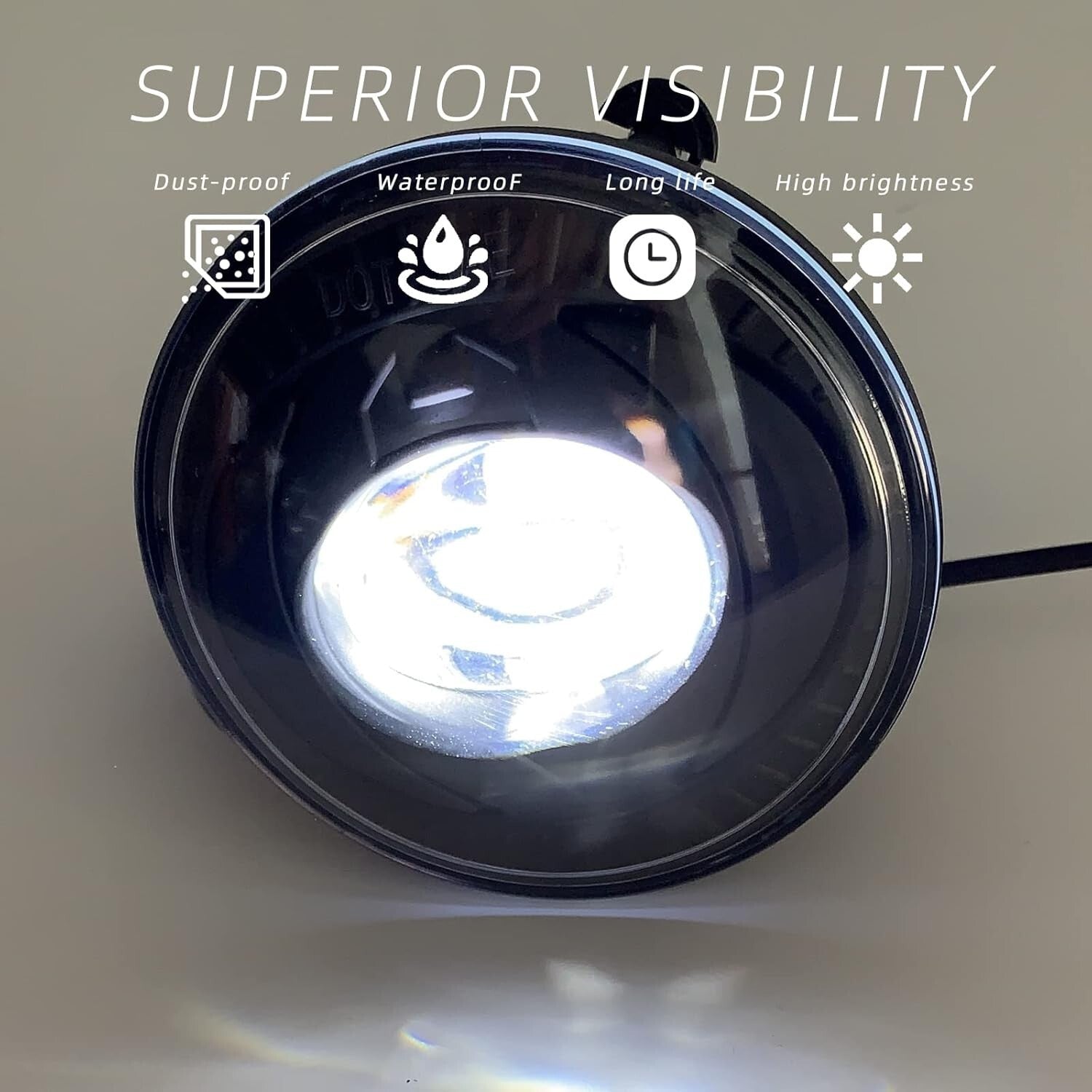 Durable Waterproof LED Fog Lights Set for Various Chevy & GMC Vehicles - 1 PCS