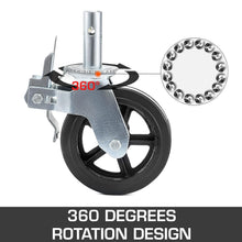 Load image into Gallery viewer, Durable 8 x 2 Inch Heavy-Duty Swivel Casters with Double Lock - 1100LBS Capacity
