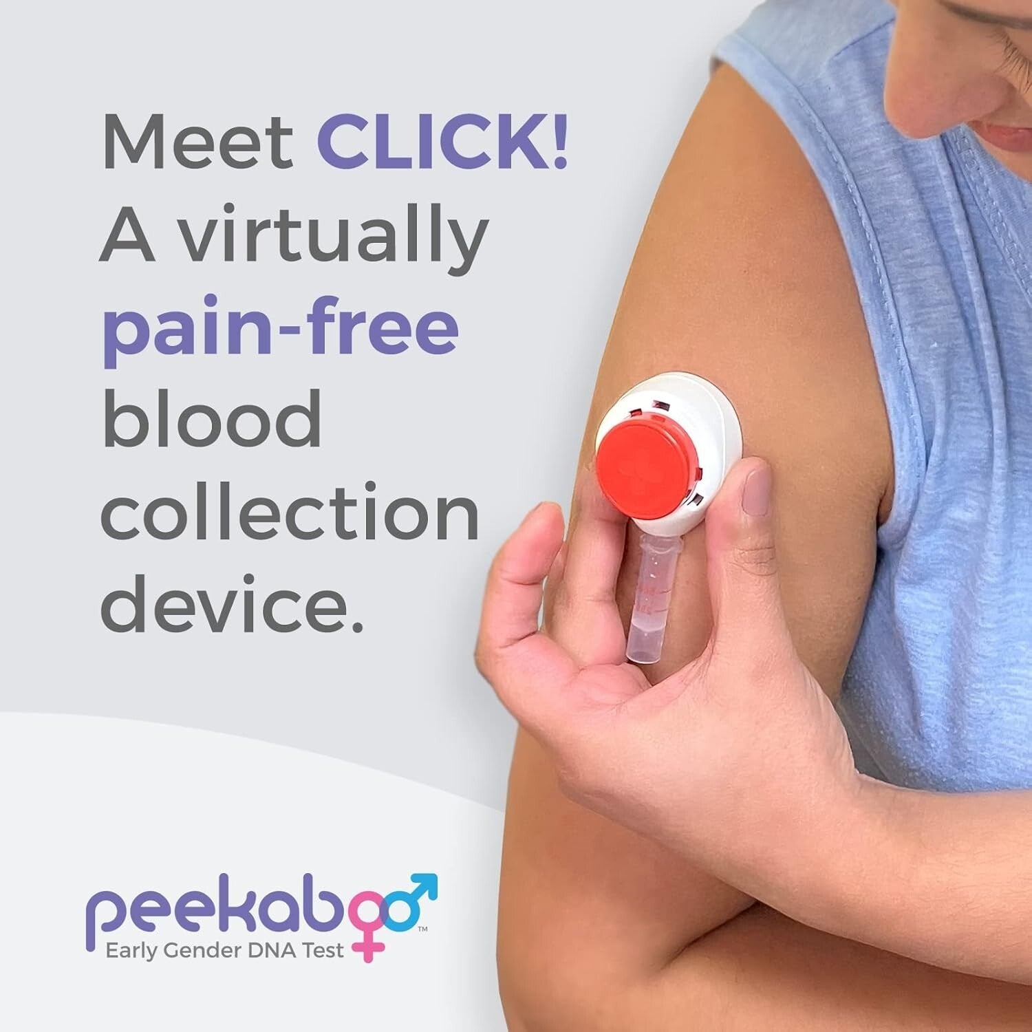 FDA-Cleared Peekaboo Click DNA Test Kit for Fast, Virtually Pain-Free Results