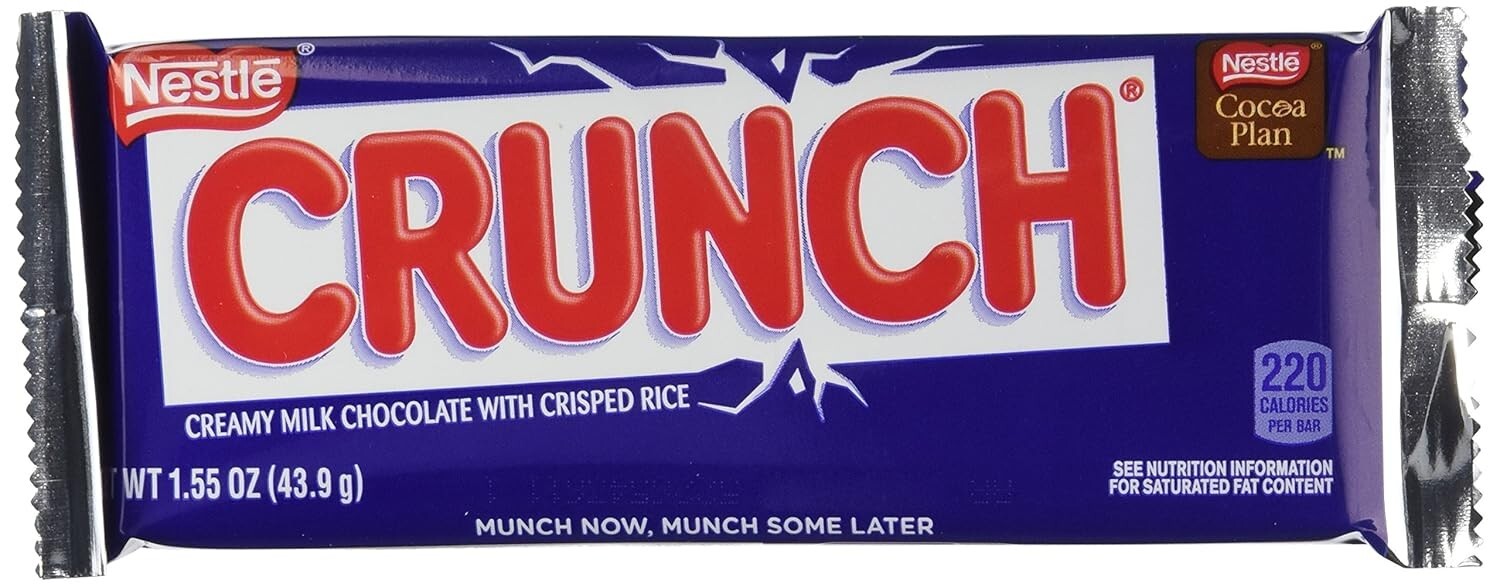 Delicious Milk Chocolate and Crisped Rice Bars - Full Size 1.55 oz, 36 Count