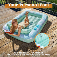 Load image into Gallery viewer, Ultimate XL Inflatable Sunbathing Lounger with Headrest - Summer Luxury Float