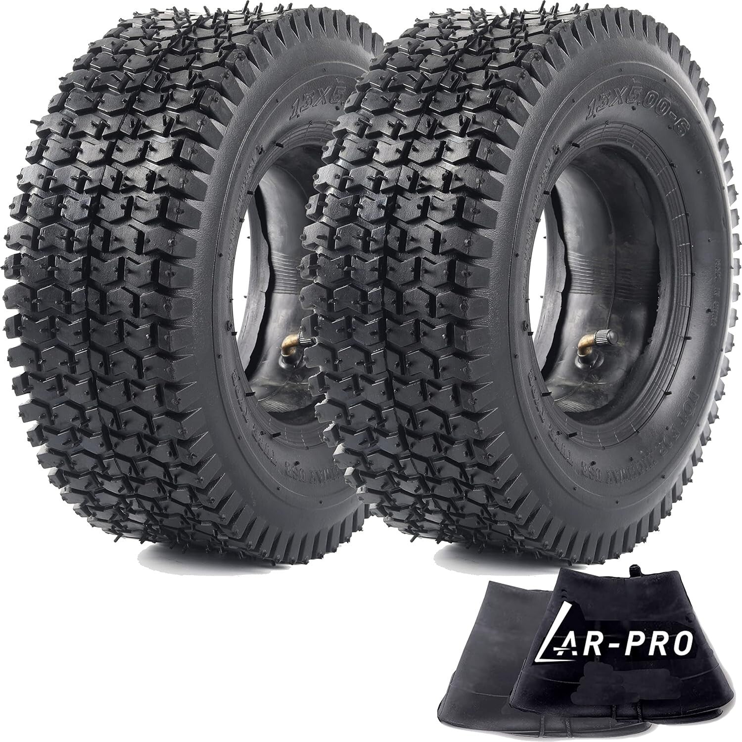 2-Set Replacement Tires and Inner Tubes - Fits Lawn Equipment & Hand Trucks Too