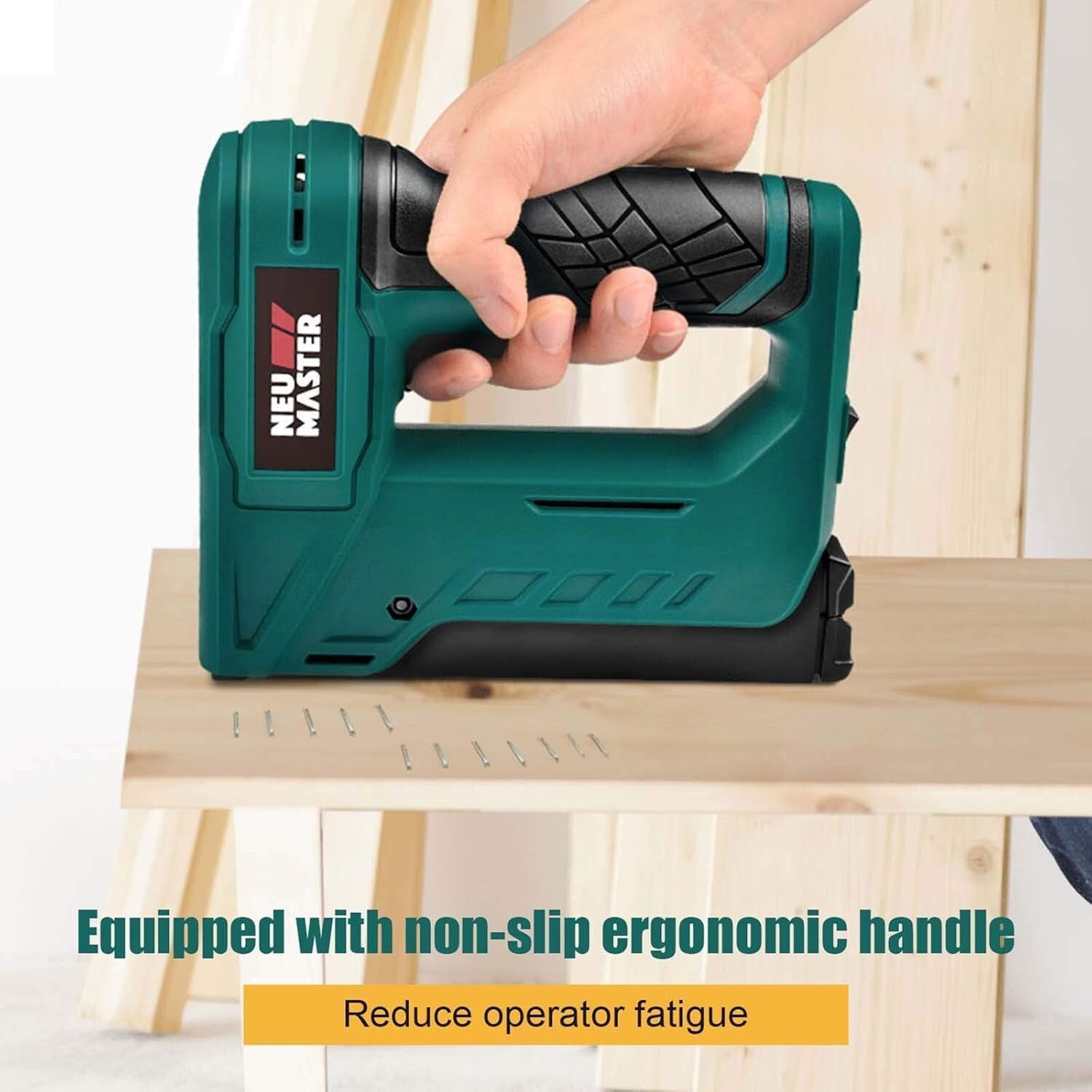 Lightweight Impact Drive Cordless Stapler with T50 Staples - 504 Count Included