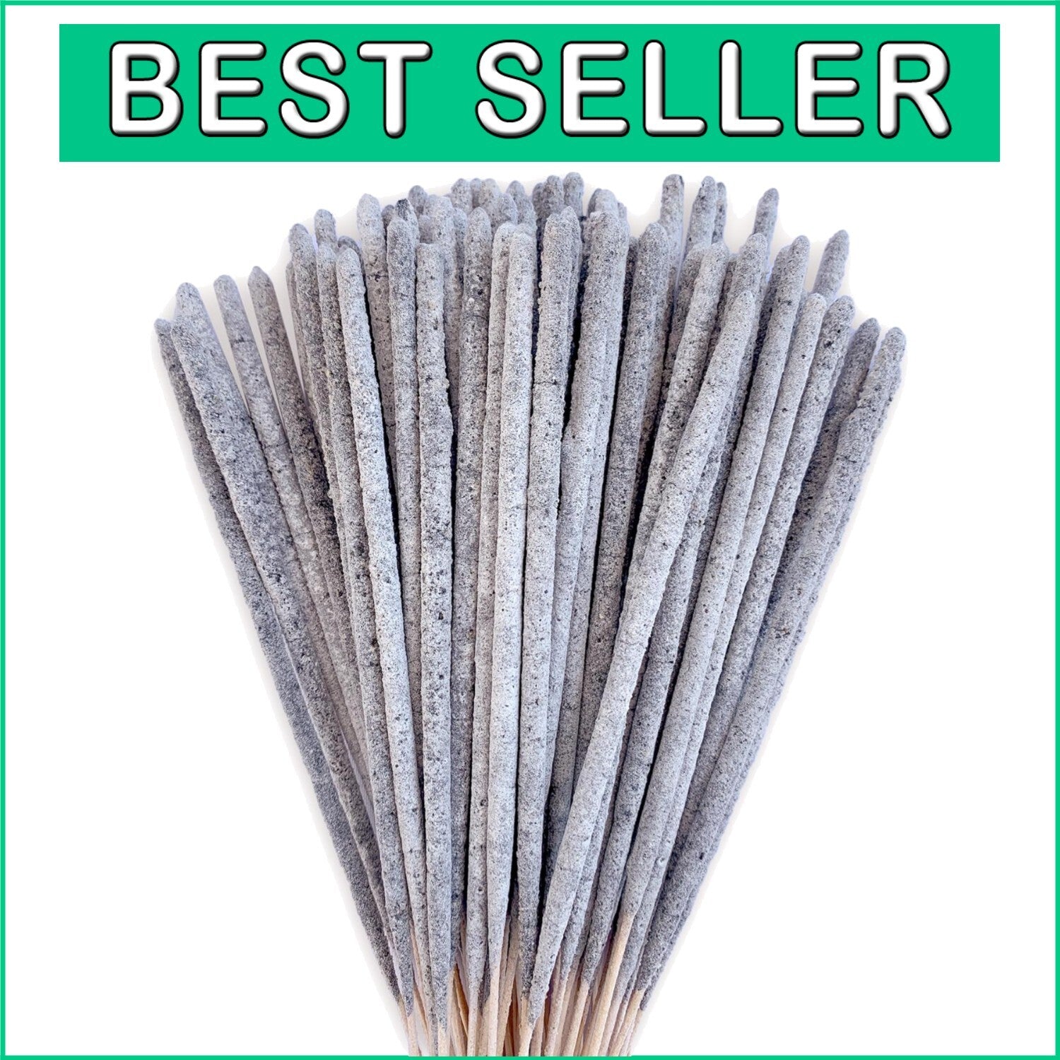 Artisan-Made White Copal Incense Sticks for Meditation - 80 Sticks, 12"