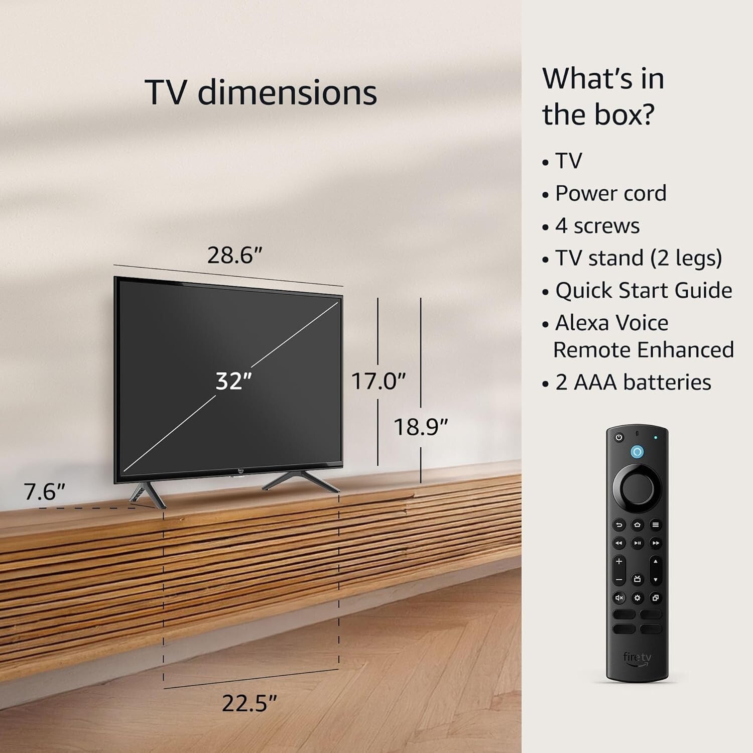 Experience Vivid 32" HD Smart TV with Alexa Voice Control - Stream Movies Freely