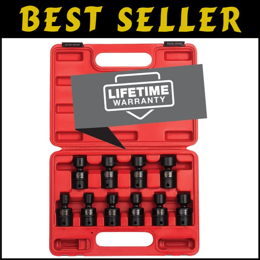 Professional 3/8 Inch Drive 10-Piece Metric Socket Set in Durable Storage Case