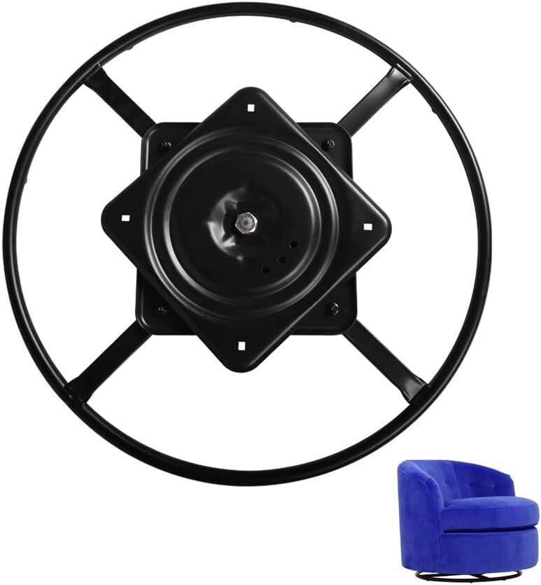 Durable 24-Inch Recliner Swivel Base Conversion Kit with 8 Rubber Feet Included