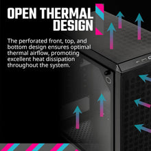 Load image into Gallery viewer, Versatile Micro-ATX Case with Edge-to-Edge Glass &amp; Efficient Cable Management