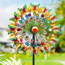 Load image into Gallery viewer, Vibrant 84-Inch Butterfly Wind Spinner - Rust &amp; UV Resistant Outdoor Delight