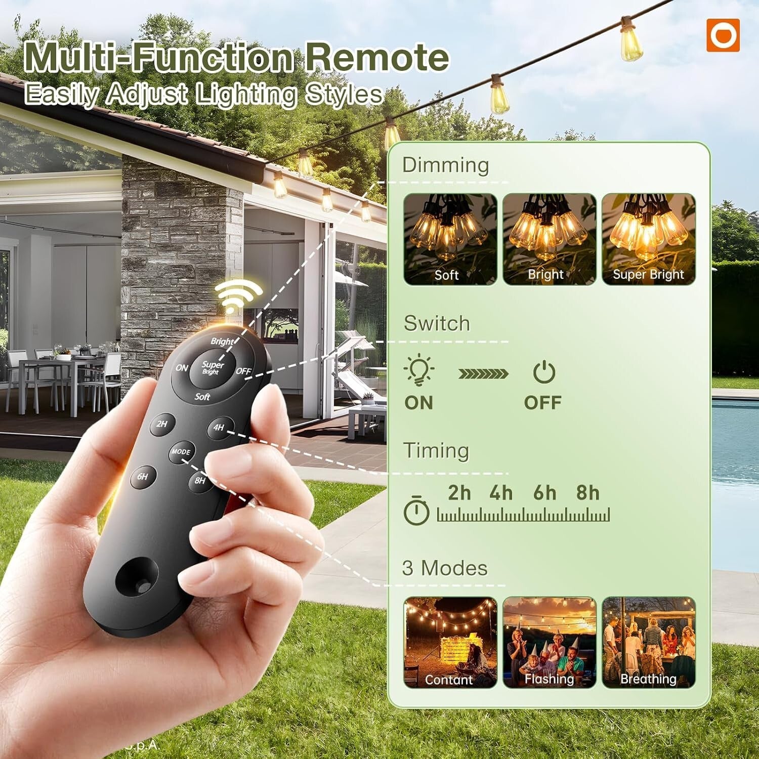 Elegant Waterproof Solar and USB String Lights - Perfect for Parties & Weddings