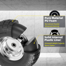 Load image into Gallery viewer, Durable 10 Inch Flat Free Tires for Hand Trucks - 4 Pack with Double Bearings