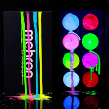 Load image into Gallery viewer, 8 Color Neon UV Glow Paint Palette - Magnetic, Refillable &amp; Water-Activated